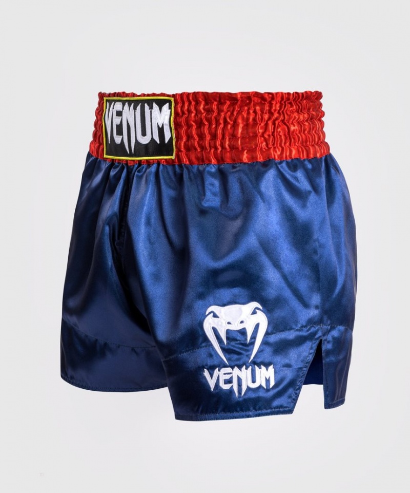 Short Venum Classiche Muay Thai Boxing Homme Bleu Rouge Blanche  | MMA-3407290