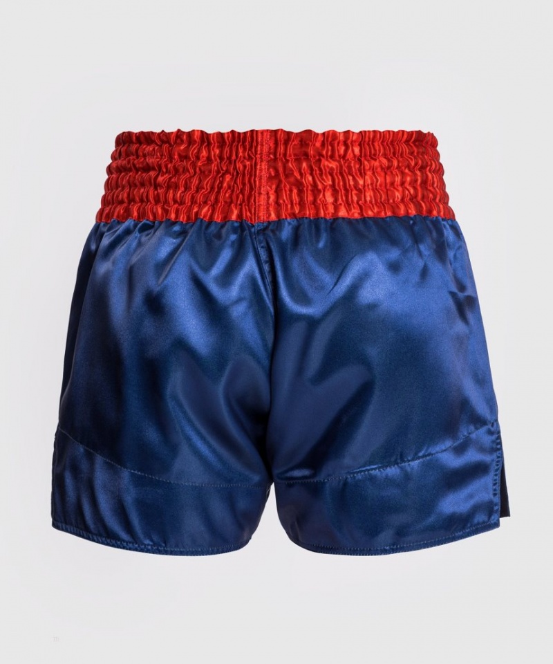 Short Venum Classiche Muay Thai Boxing Homme Bleu Rouge Blanche  | MMA-3407290