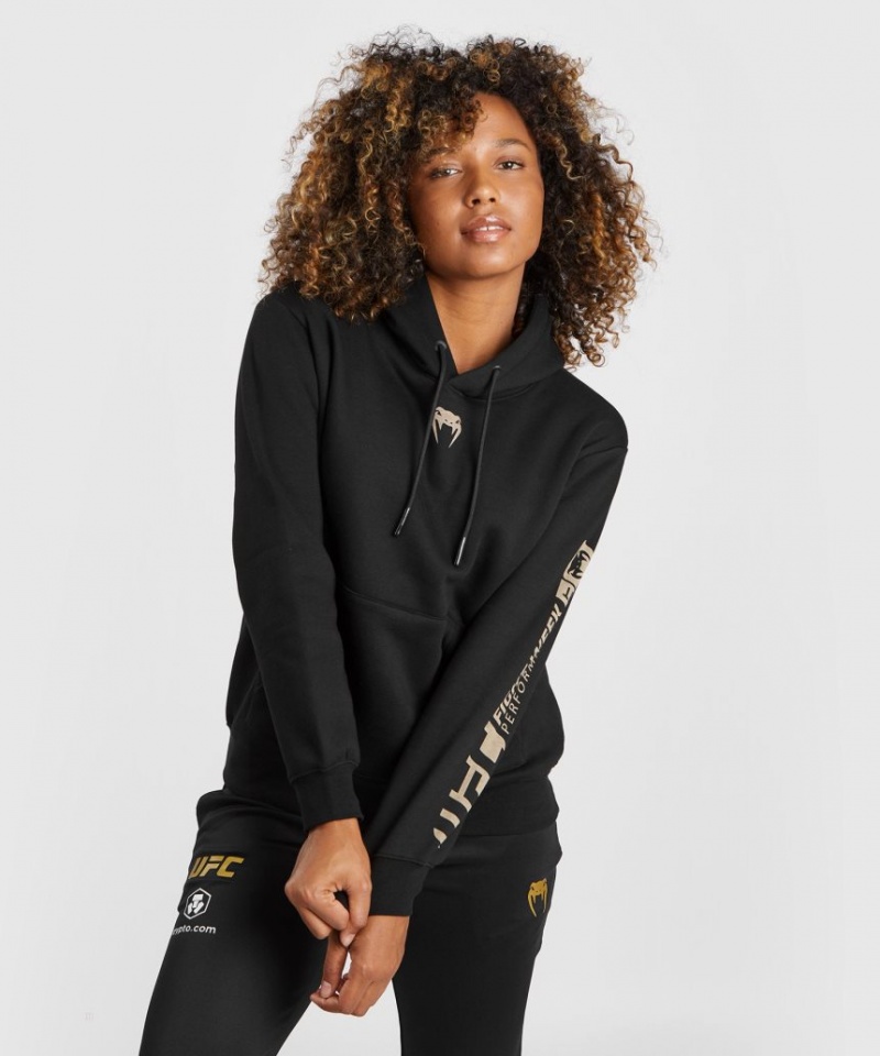 Sweat a Capuche Venum UFC Adrenaline by Fight Week Pullover Femme Noir  | LFU-7568849