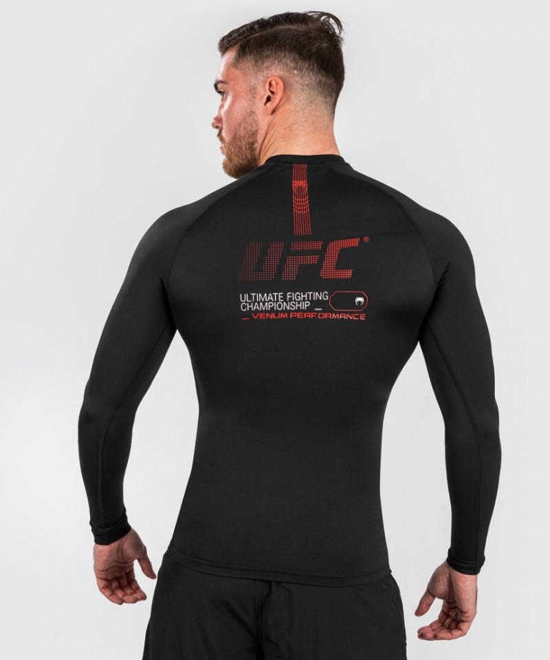 T Shirts Venum UFC Adrenaline by Fight Week Performance Long-sleeve Rashguard Homme Noir  | PRJ-1221075