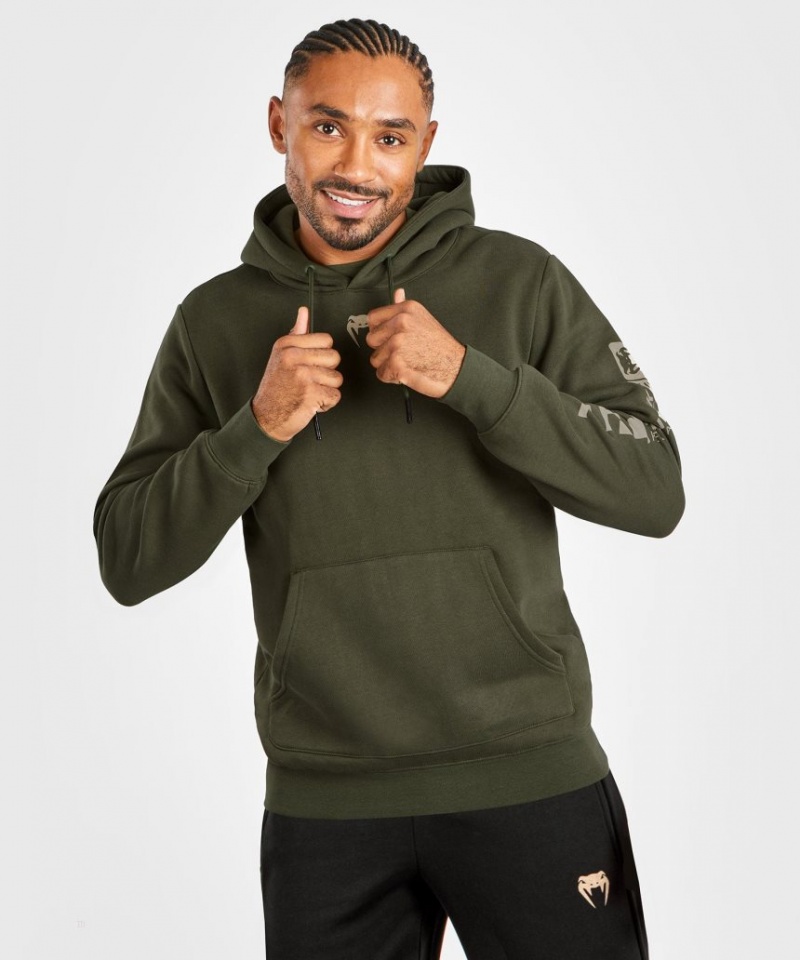 Sweat a Capuche Venum UFC Adrenaline by Fight Week Pullover Homme Kaki  | GSI-8261081