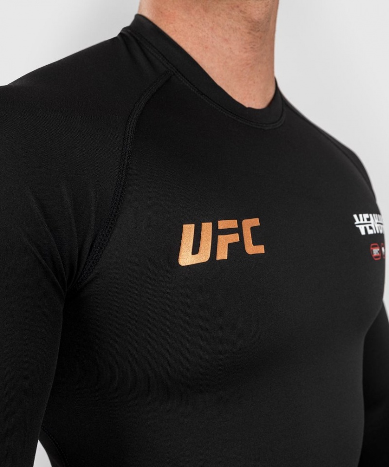 T Shirts Venum UFC Adrenaline by Fight Week Performance Long-sleeve Rashguard Homme Noir  | PRJ-1221075