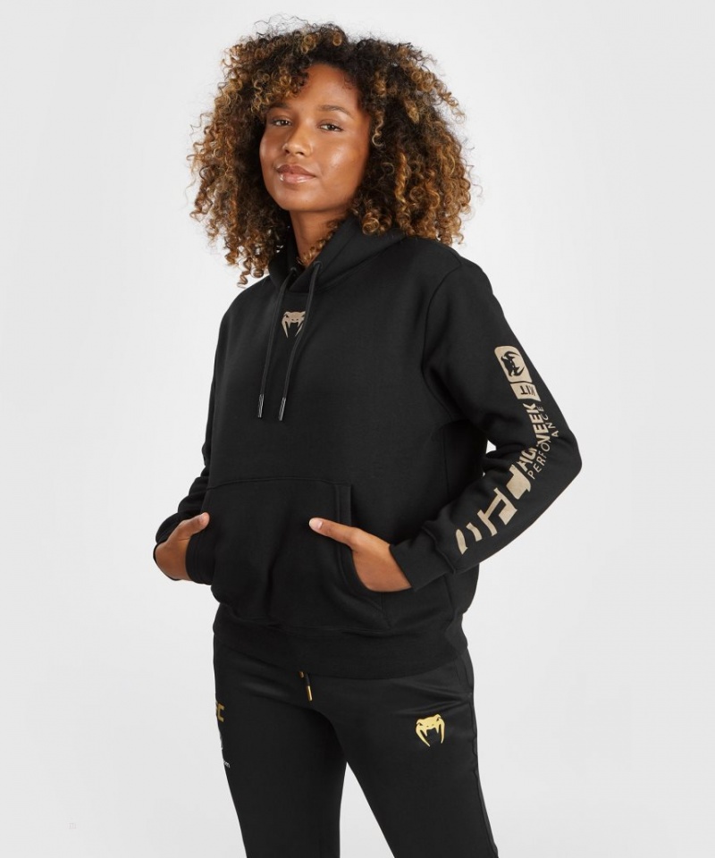 Sweat a Capuche Venum UFC Adrenaline by Fight Week Pullover Femme Noir  | LFU-7568849