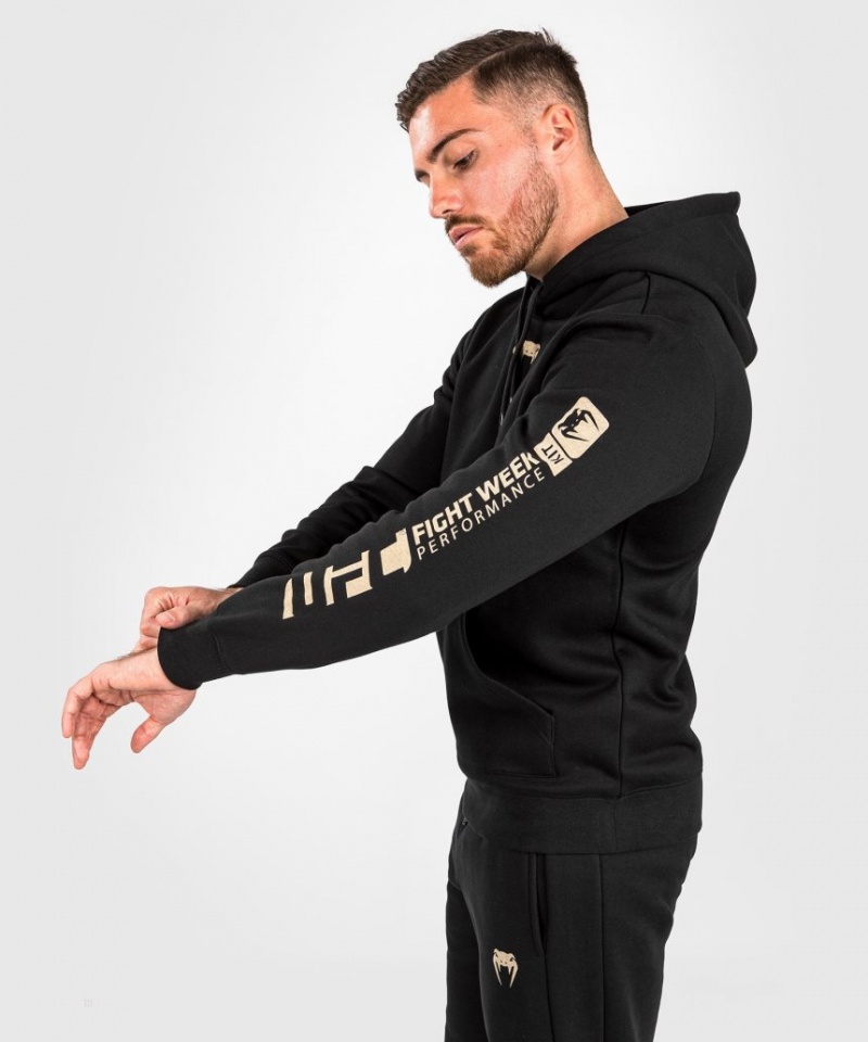 Sweat a Capuche Venum UFC Adrenaline by Fight Week Pullover Homme Noir  | RKY-4941938