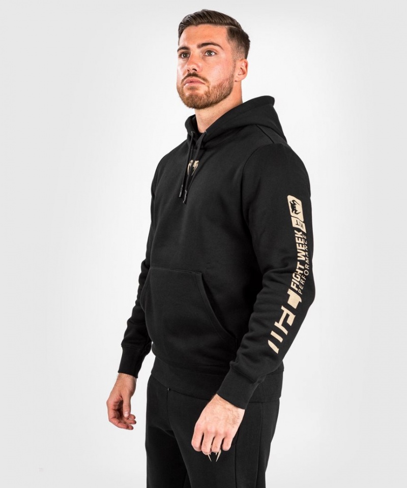 Sweat a Capuche Venum UFC Adrenaline by Fight Week Pullover Homme Noir  | RKY-4941938