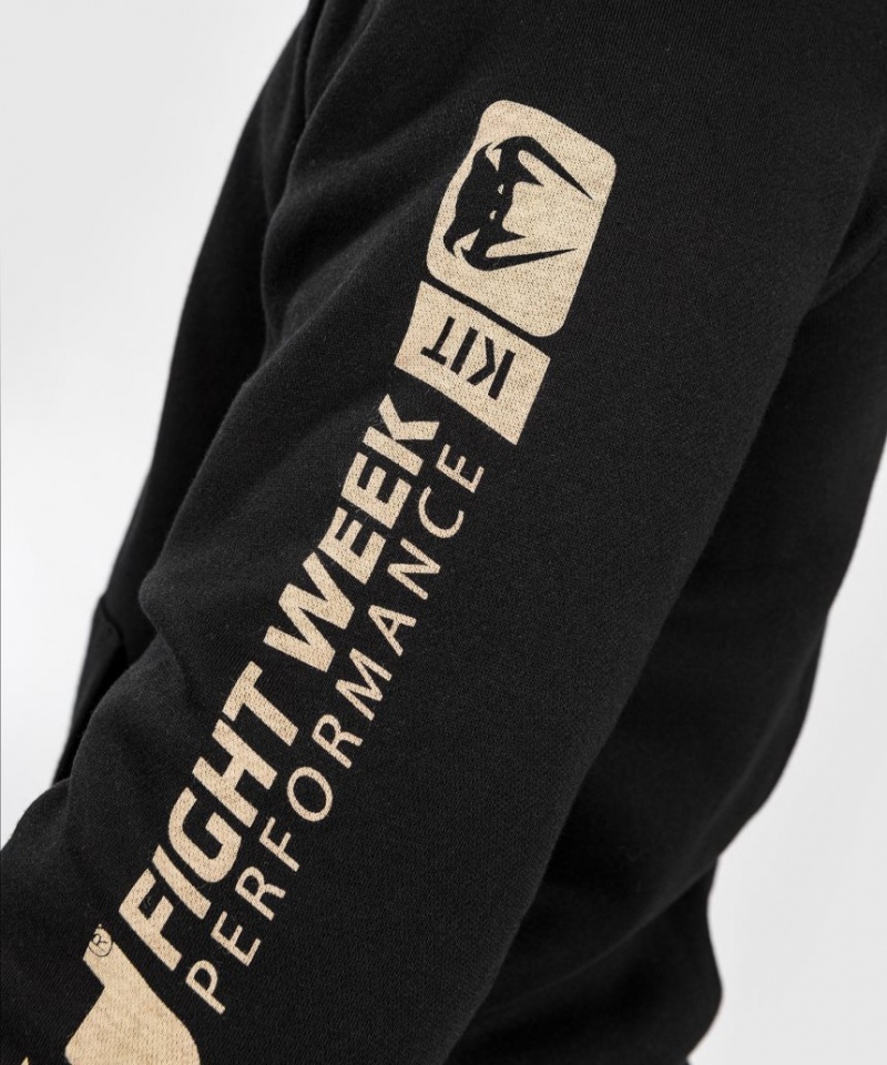 Sweat a Capuche Venum UFC Adrenaline by Fight Week Pullover Homme Noir  | RKY-4941938