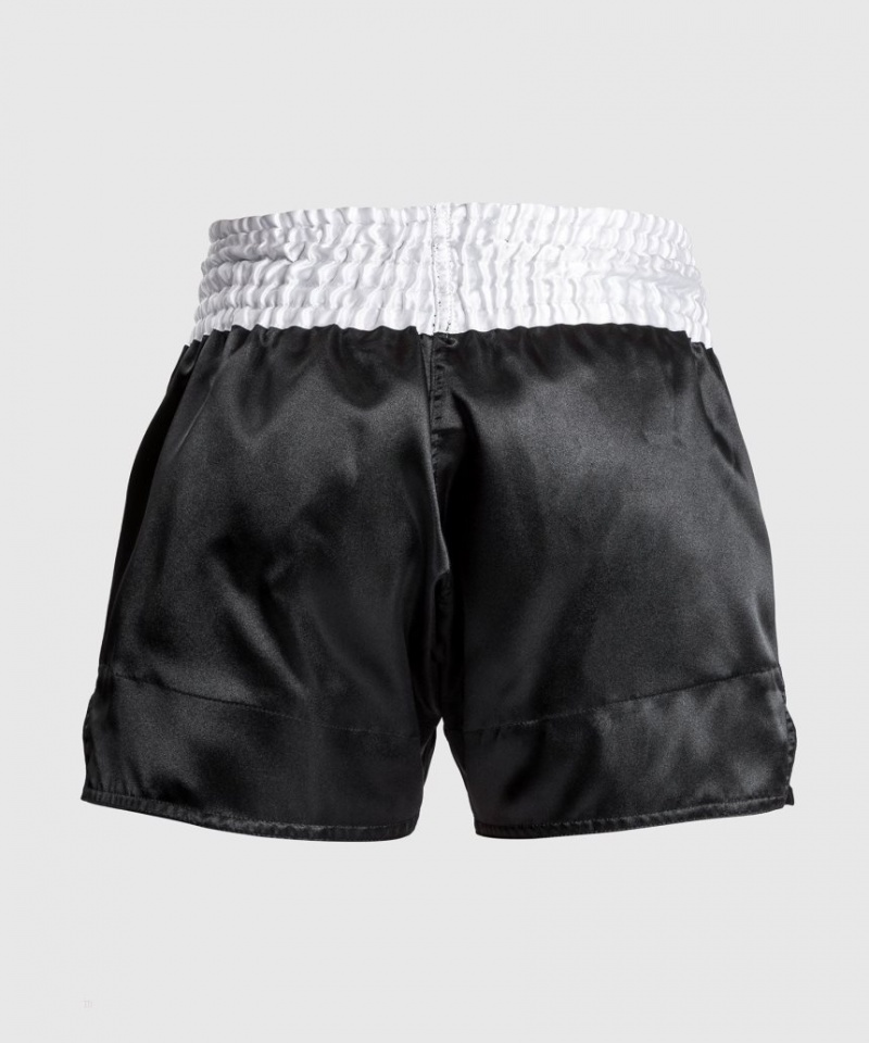 Short Venum Classiche Muay Thai Boxing Homme Noir Blanche  | OPS-2737967