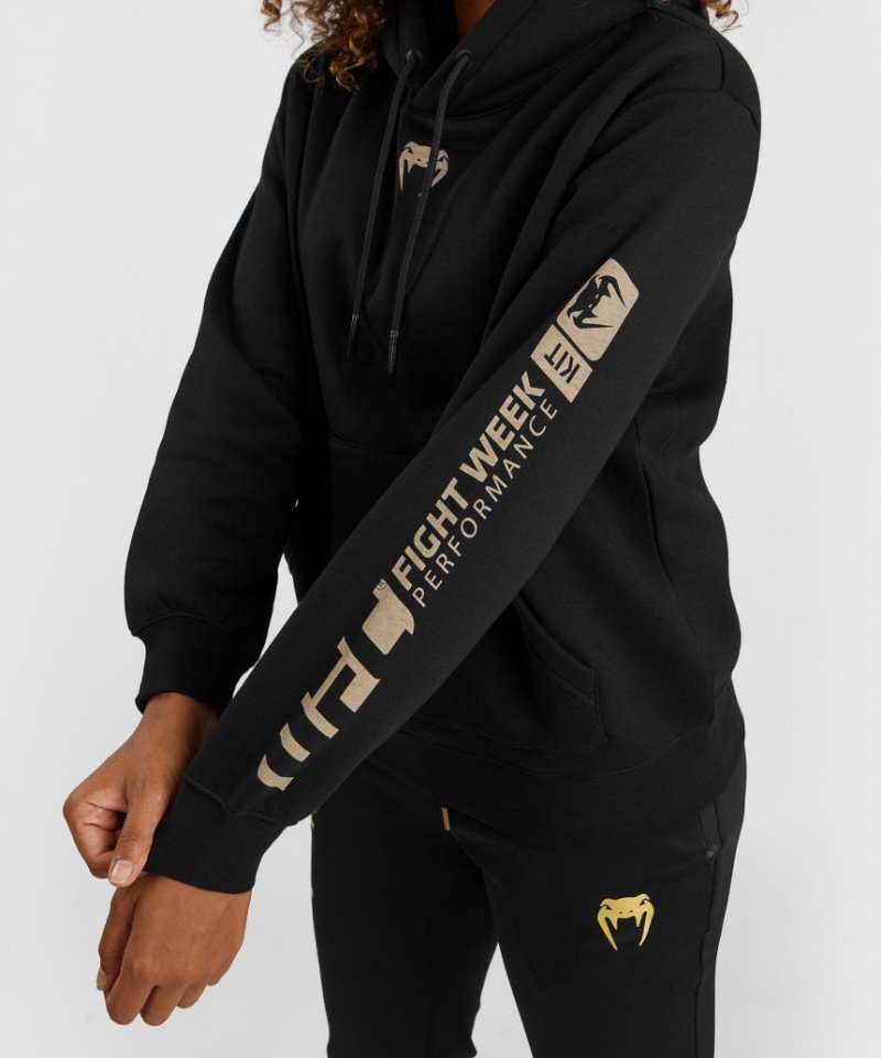 Sweat a Capuche Venum UFC Adrenaline by Fight Week Pullover Femme Noir  | LFU-7568849