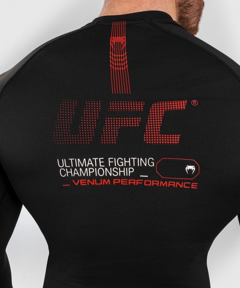 T Shirts Venum UFC Adrenaline by Fight Week Performance Long-sleeve Rashguard Homme Noir  | PRJ-1221075