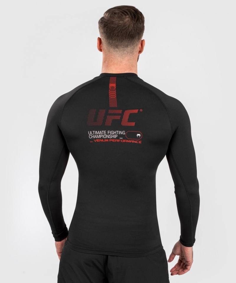 T Shirts Venum UFC Adrenaline by Fight Week Performance Long-sleeve Rashguard Homme Noir  | PRJ-1221075