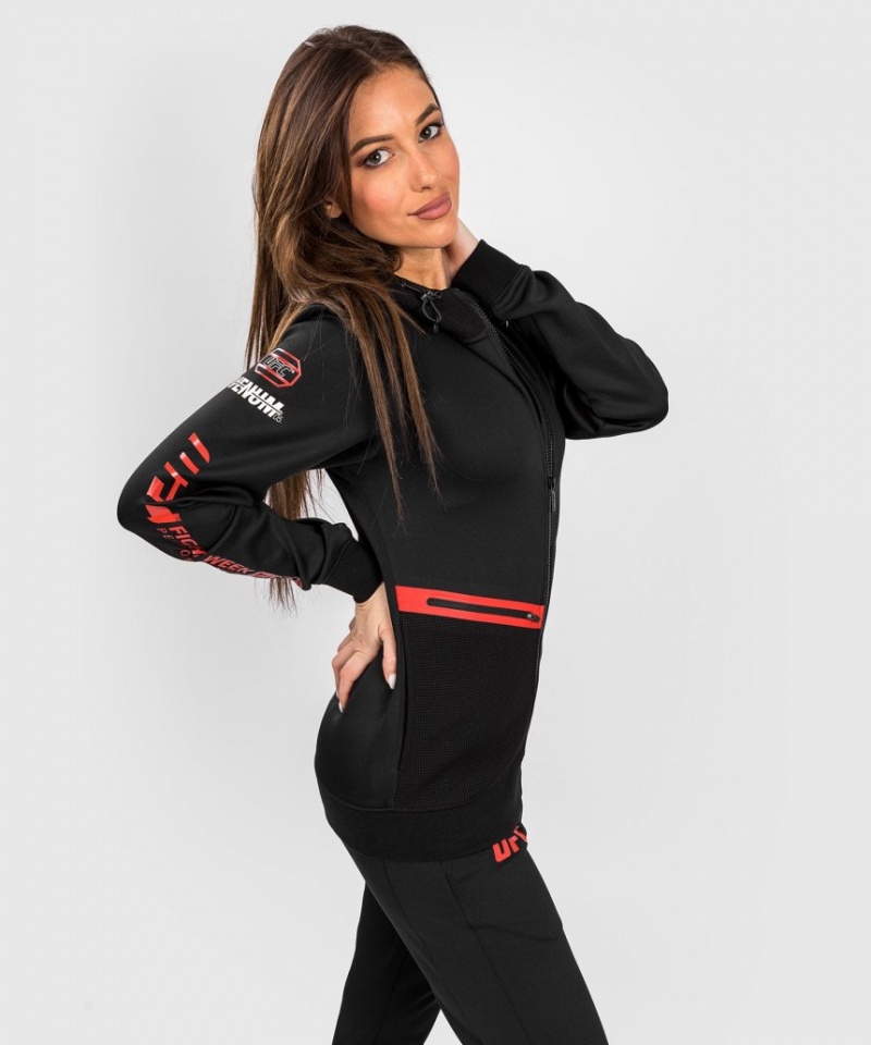 Sweat a Capuche Venum UFC Adrenaline by Fight Week Zip Femme Noir  | ZSU-9296972