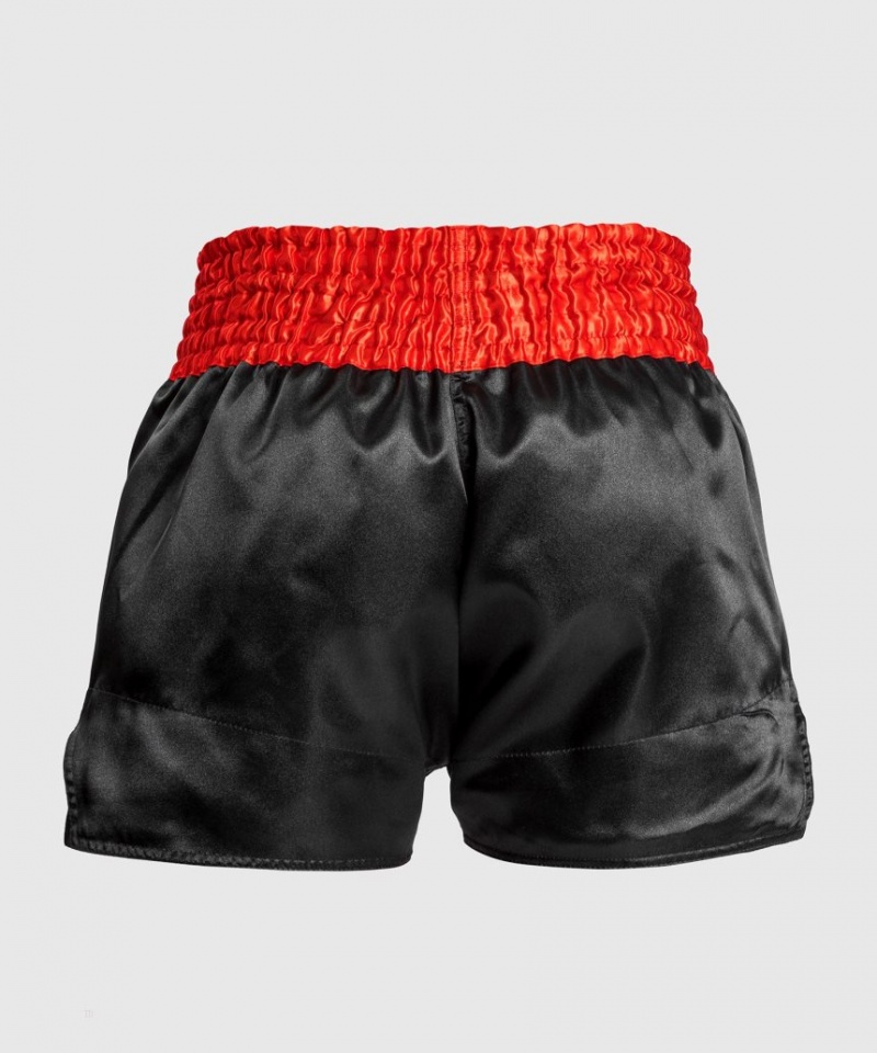 Short Venum Classiche Muay Thai Boxing Homme Rouge Noir Doré  | HVM-8018606