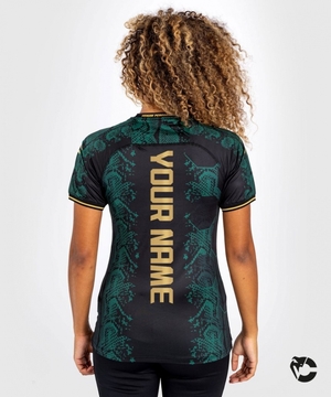 Maillot Venum UFC Adrenaline by Personalized Authentic Fight Night Walkout Emerald Edition Femme Vert Noir Doré  | XEK-0416577