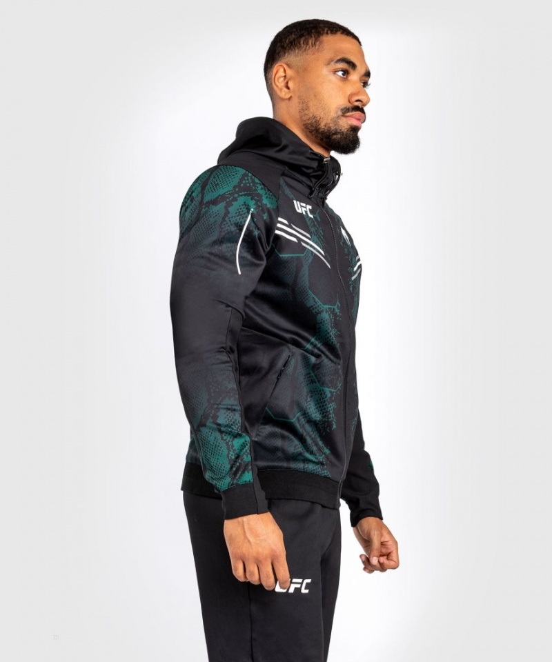 Veste Venum UFC Adrenaline by Personalized Authentic Fight Night Walkout Hoodie Emerald Edition Homme Vert Noir  | HBE-6240293