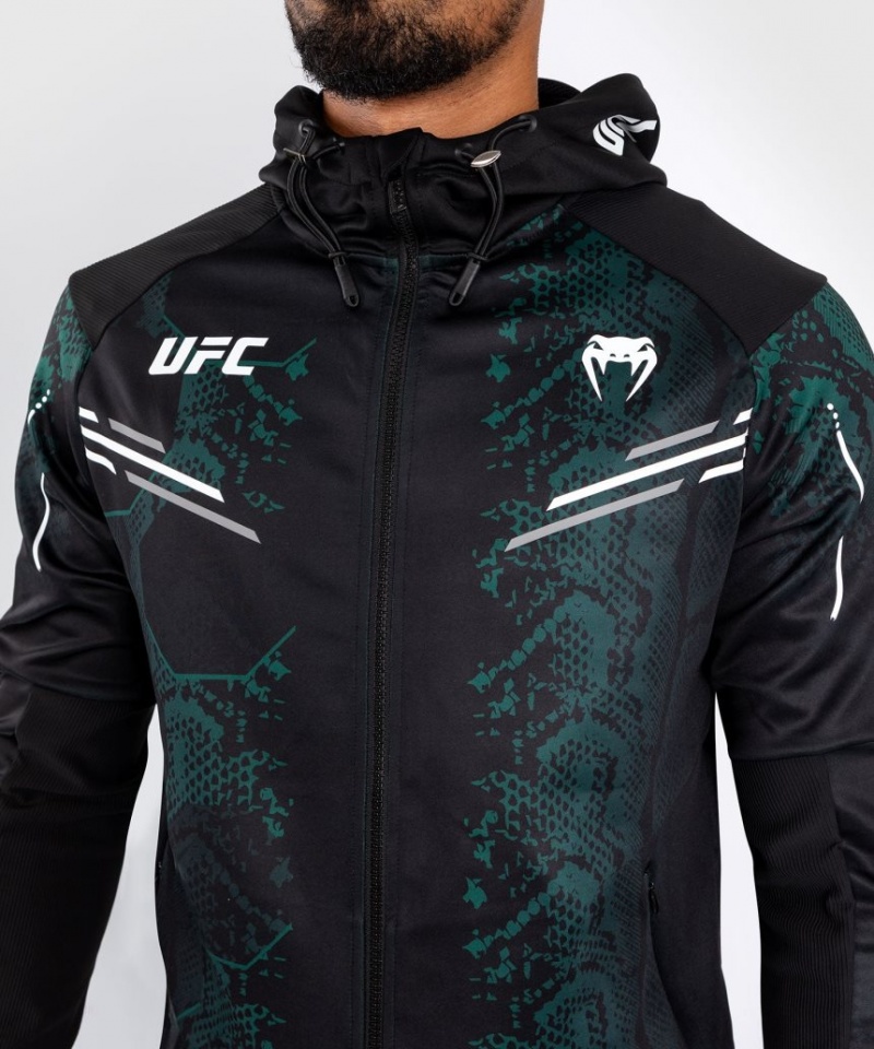 Veste Venum UFC Adrenaline by Personalized Authentic Fight Night Walkout Hoodie Emerald Edition Homme Vert Noir  | HBE-6240293