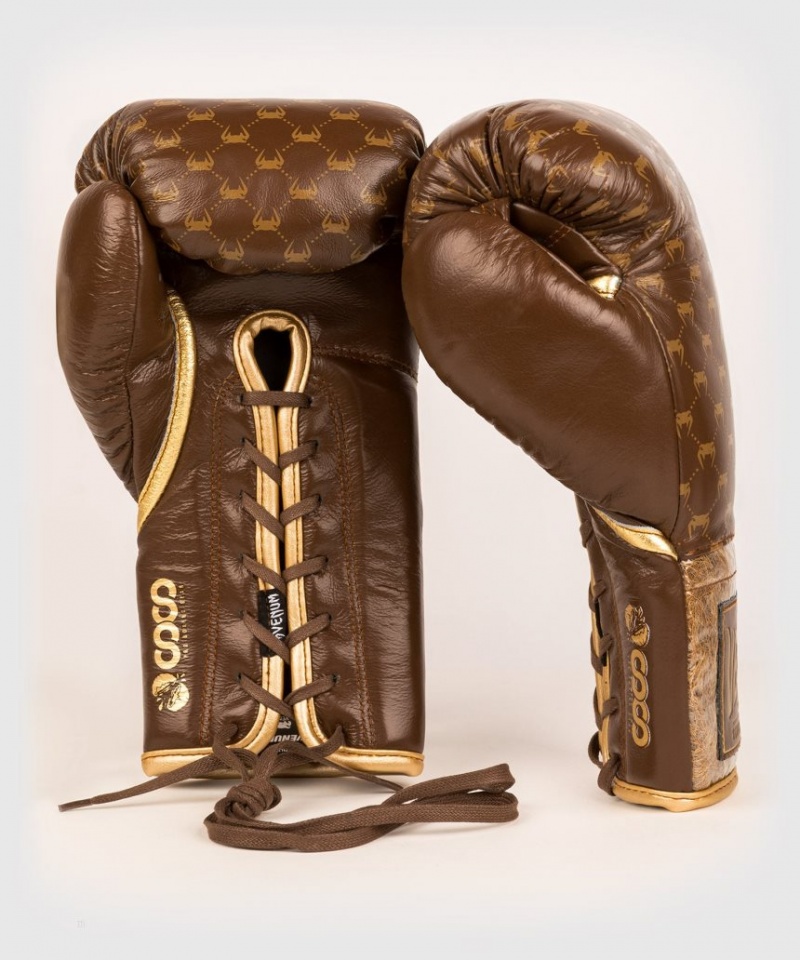 Gants De Boxe Venum Coco Monogram Pro Dentelle Up Marron  | CMP-3405024