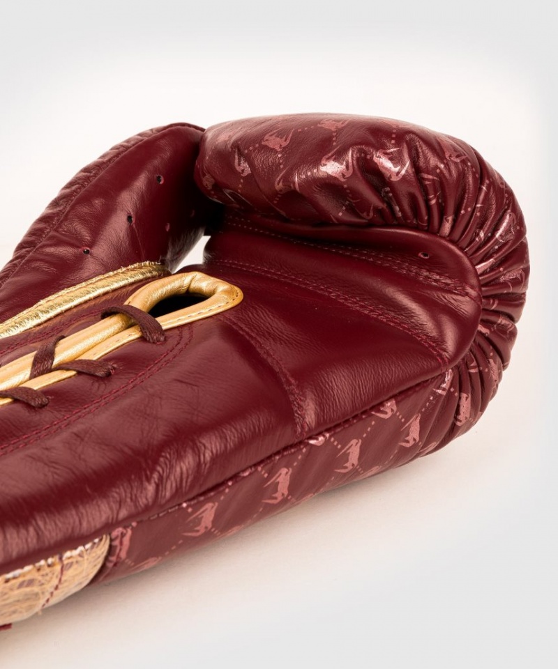 Gants De Boxe Venum Coco Monogram Pro Dentelle Up Rouge Foncé  | QUA-7691149