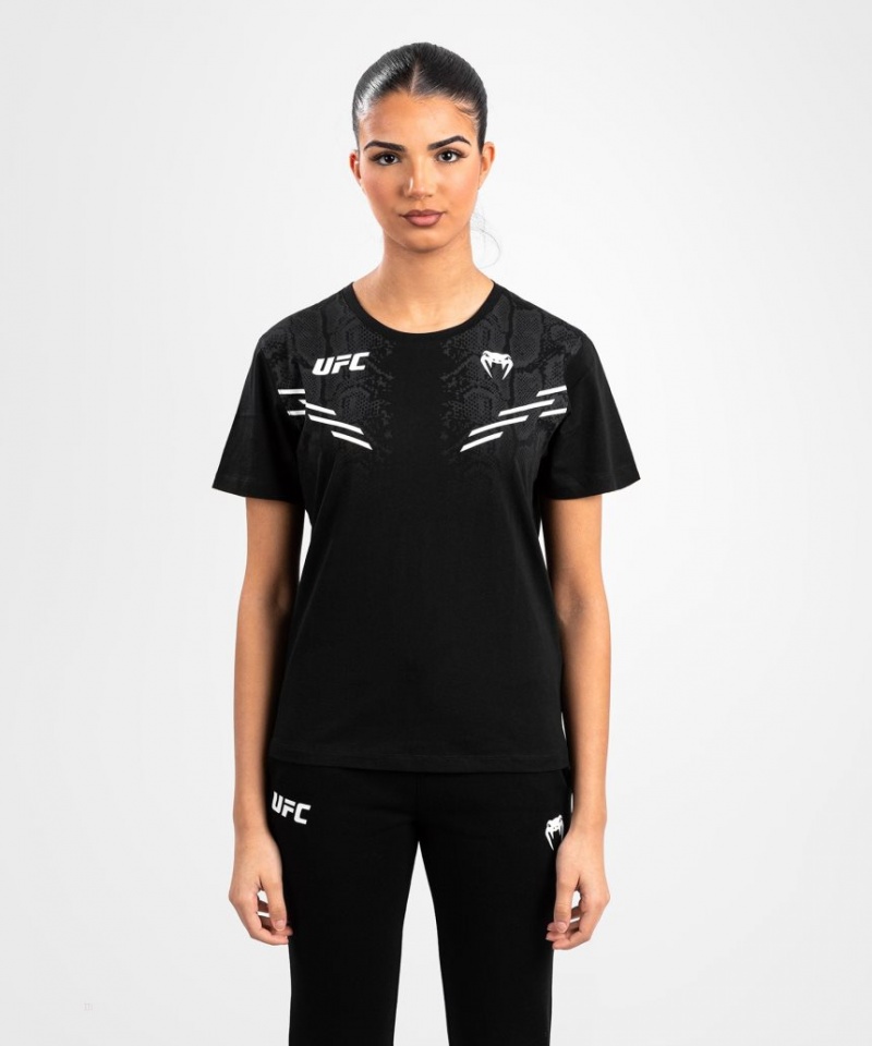 T Shirts Venum UFC Adrenaline by Replica Corta-sleeve Femme Noir  | CLE-5678608