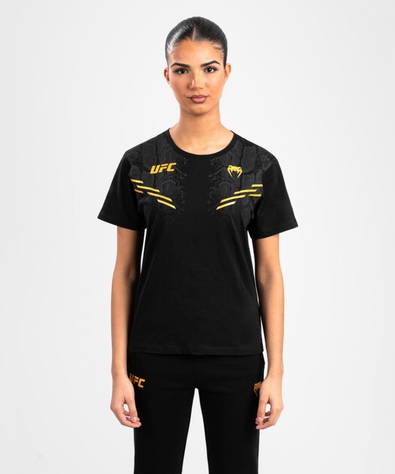 T Shirts Venum UFC Adrenaline by Replica Corta-sleeve Femme Noir  | NBA-6632909