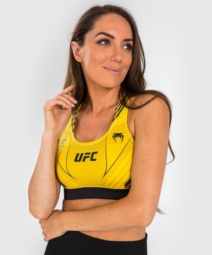 Soutien Gorge Sport Venum UFC Authentic Fight Night 1.0 Femme Jaune  | ETW-8338384