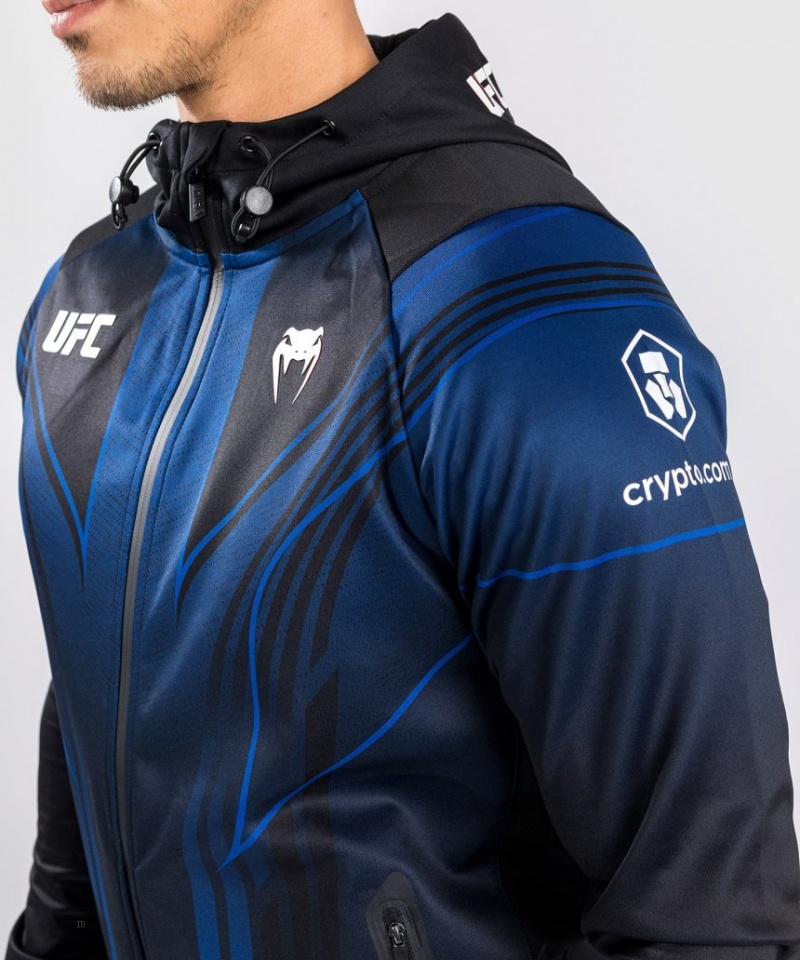 Sweat a Capuche Venum UFC AUTHENTIC FIGHT NIGHT 2.0 KIT BY MEN'S WALKOUT Homme Bleu Noir  | DSO-4346428