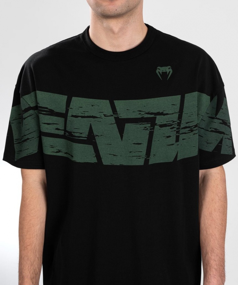 T Shirts Venum Connect XL Homme Noir Vert  | JNK-4609068