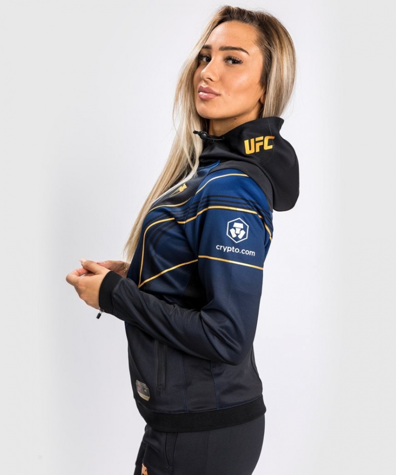 Sweat a Capuche Venum UFC Authentic Fight Night 2.0 Kit by Walkout Femme Bleu Noir  | ZZH-2911094