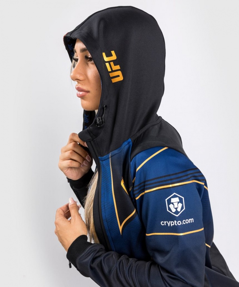 Sweat a Capuche Venum UFC Authentic Fight Night 2.0 Kit by Walkout Femme Bleu Noir  | ZZH-2911094