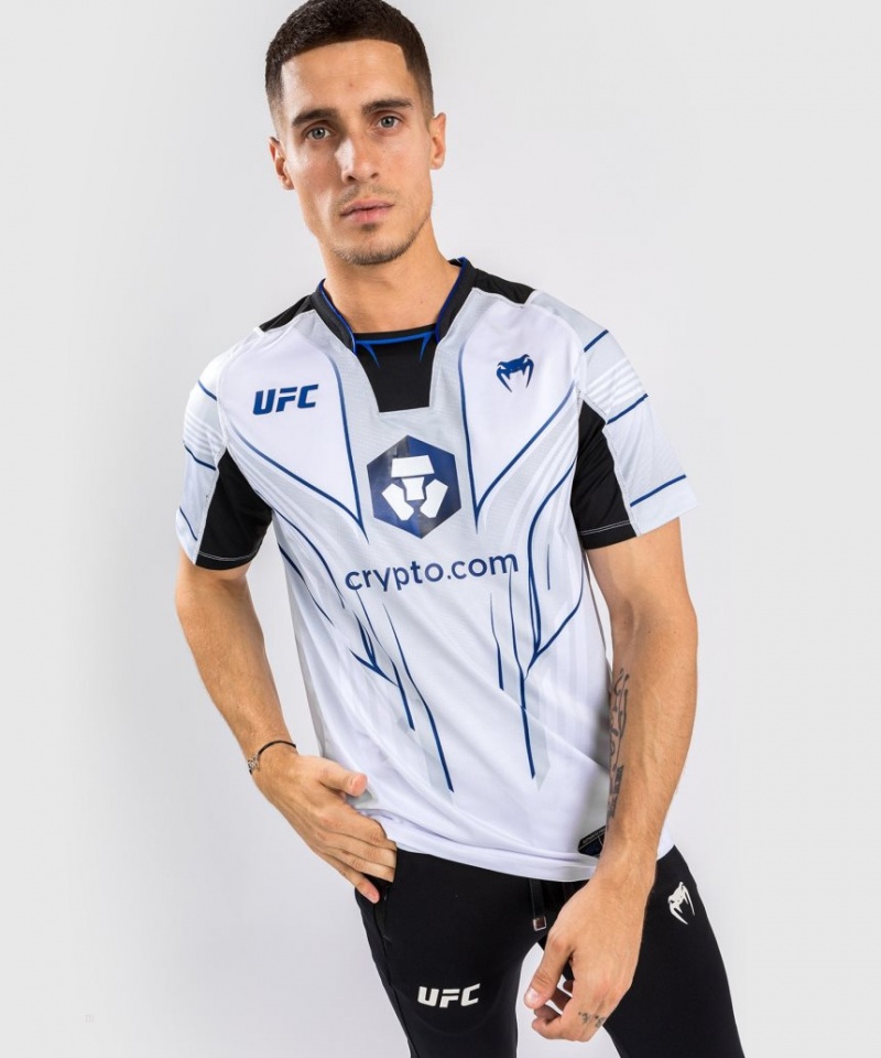 Maillot Venum UFC Authentic Fight Night 2.0 Kit by Walkout Homme Blanche Bleu Noir  | RPC-6332258