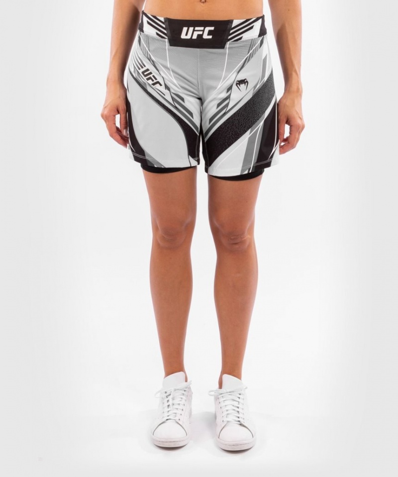 Short Venum UFC Authentic Fight Night Long Fit Femme Blanche  | SFQ-4697210