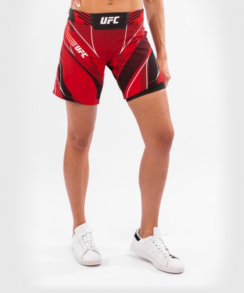 Short Venum UFC Authentic Fight Night Long Fit Femme Rouge  | YOE-8688009