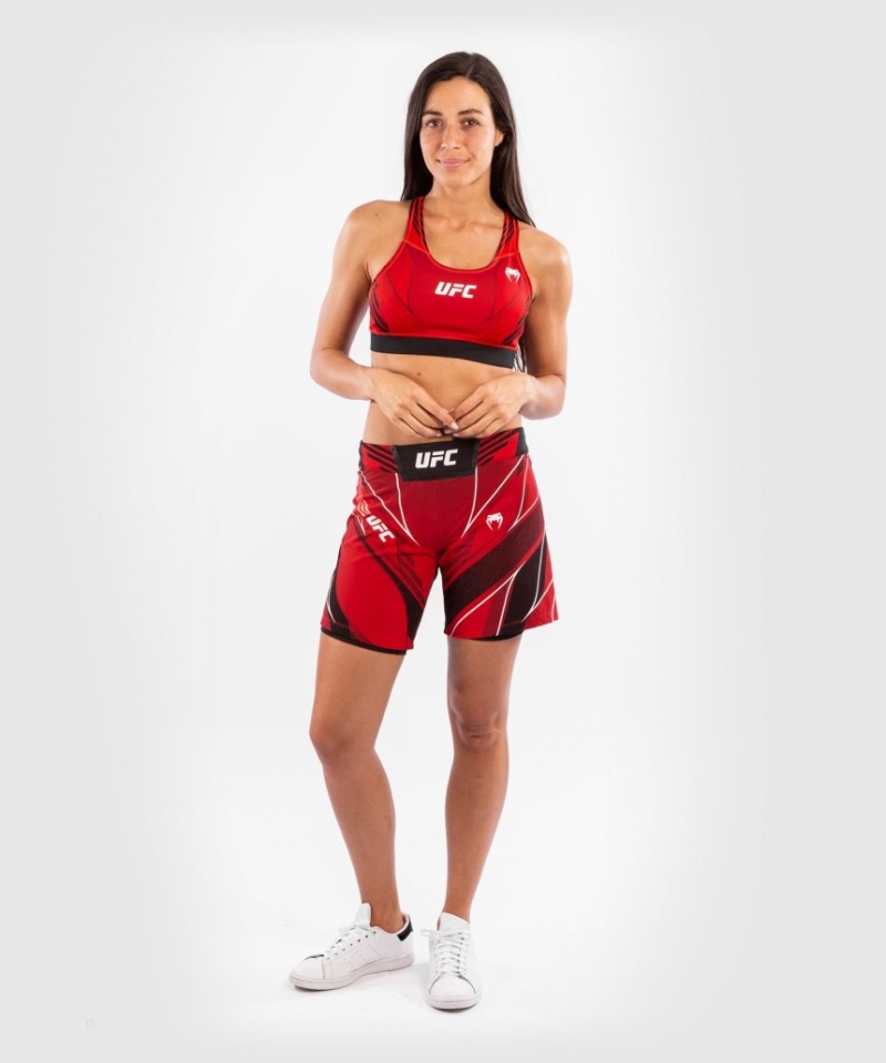 Short Venum UFC Authentic Fight Night Long Fit Femme Rouge  | YOE-8688009