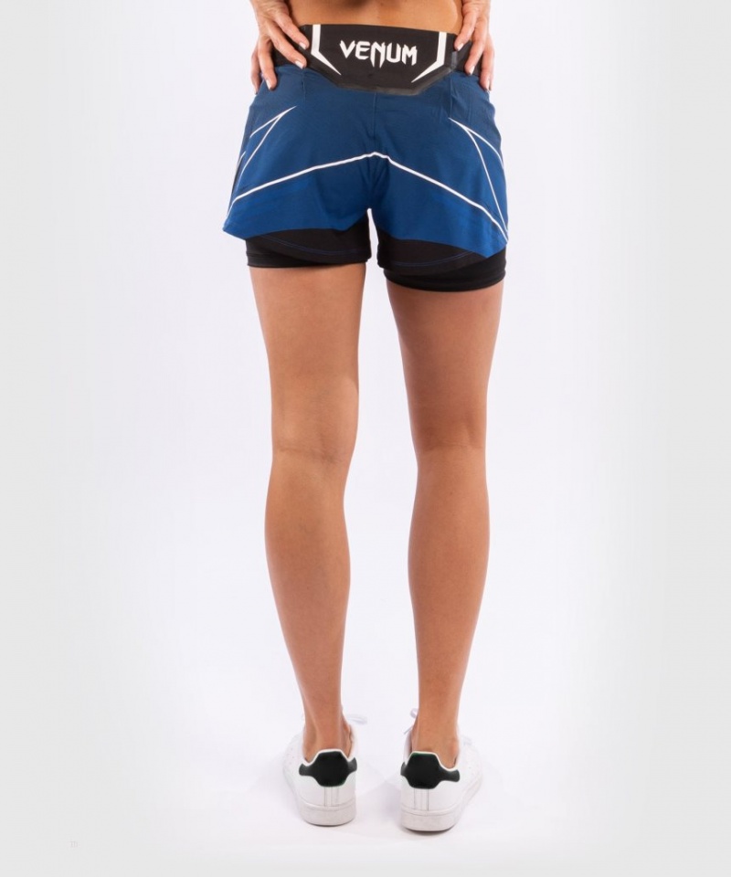 Short Venum UFC Authentic Fight Night Corta Fit Femme Bleu  | QSG-5847610