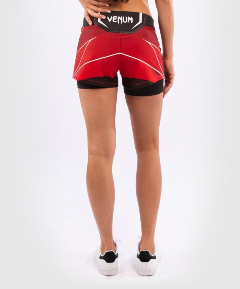 Short Venum UFC Authentic Fight Night Corta Fit Femme Rouge  | VVI-8030881