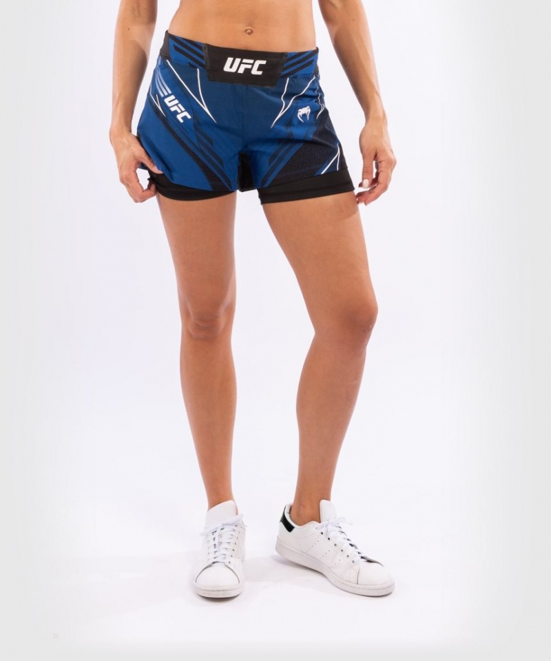 Short Venum UFC Authentic Fight Night Corta Fit Femme Bleu  | QSG-5847610