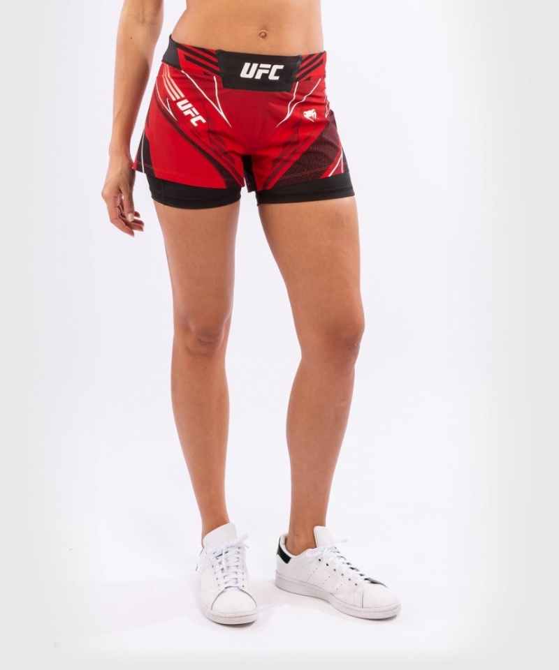 Short Venum UFC Authentic Fight Night Corta Fit Femme Rouge  | VVI-8030881