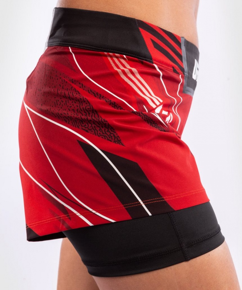 Short Venum UFC Authentic Fight Night Corta Fit Femme Rouge  | VVI-8030881