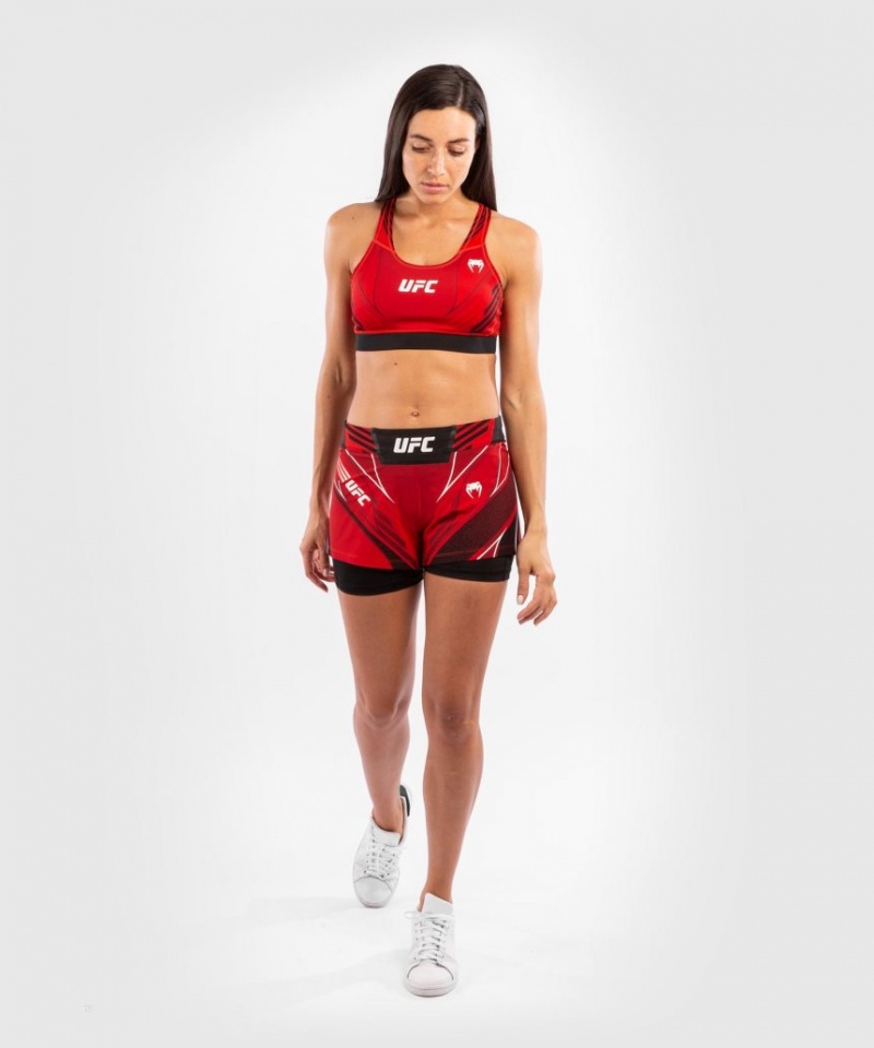 Short Venum UFC Authentic Fight Night Corta Fit Femme Rouge  | VVI-8030881