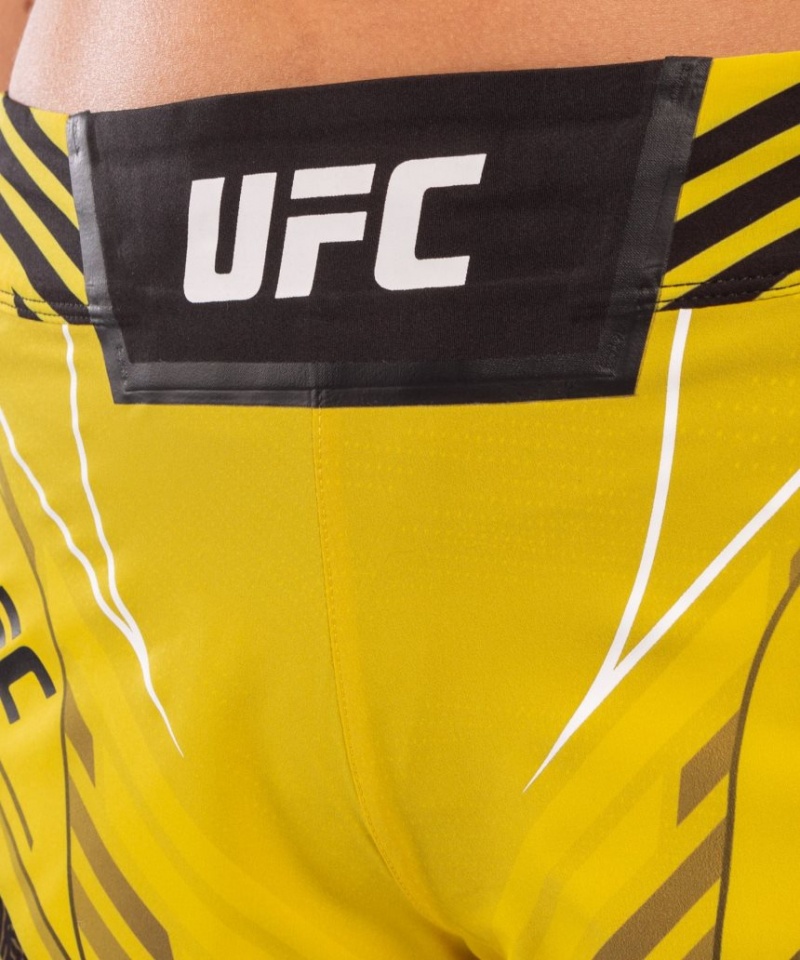 Short Venum UFC Authentic Fight Night Corta Fit Femme Jaune  | VMF-0221118