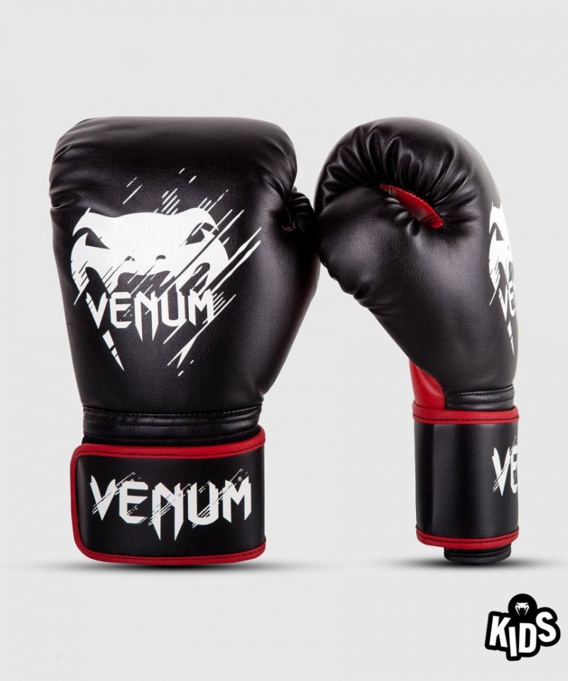 Gants De Boxe Venum Contender Kids Noir Rouge  | KGQ-8700353