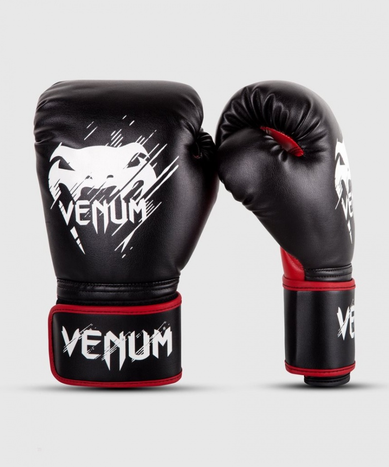 Gants De Boxe Venum Contender Kids Noir Rouge  | KGQ-8700353