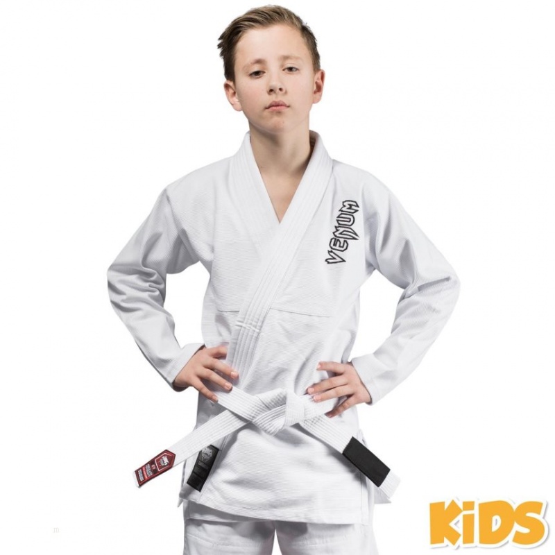 BJJ Gi Venum Contender Kids (Free white belt included) Blanche  | AWR-6410193