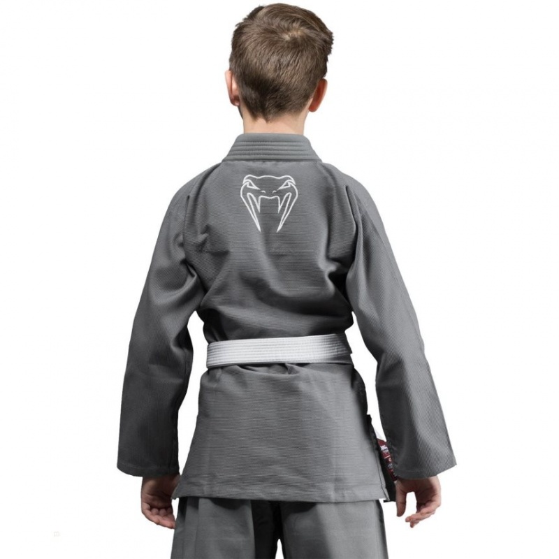 BJJ Gi Venum Contender Kids (Free white belt included) Grise  | MJB-8355302