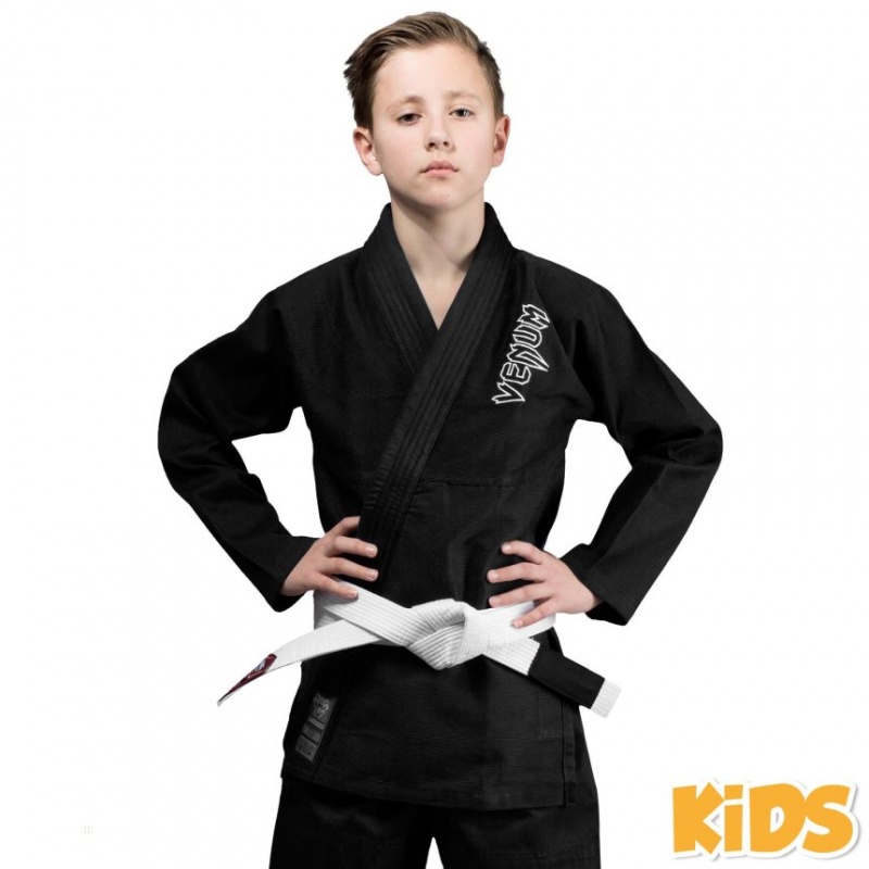 BJJ Gi Venum Contender Kids (Free white belt included) Noir  | EKS-8307176