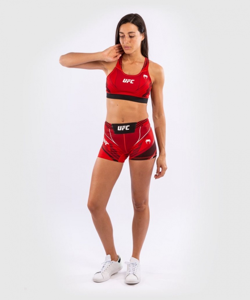 Short Venum UFC Authentic Fight Night Vale Tudo Corta Fit Femme Rouge  | MZO-2758923