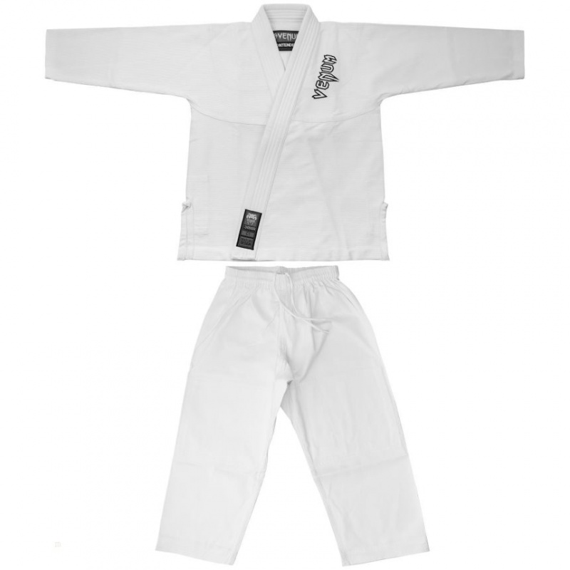 BJJ Gi Venum Contender Kids (Free white belt included) Blanche  | AWR-6410193