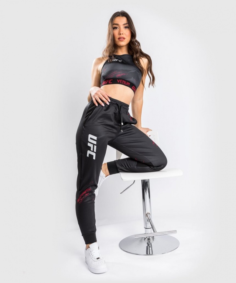 Pantalon Venum UFC Authentic Fight Week 2.0 Femme Noir Rouge  | TNH-4571510