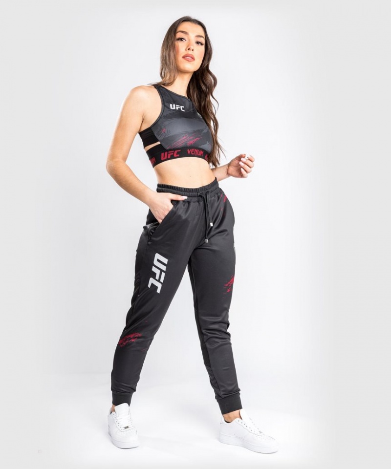 Pantalon Venum UFC Authentic Fight Week 2.0 Femme Noir Rouge  | TNH-4571510