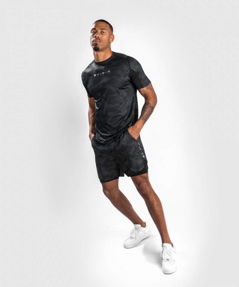 T Shirts Venum Electron 3.0 Dry Tech short sleeves Homme Noir  | FGD-0843348