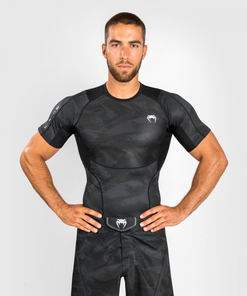 T Shirts Venum Electron 3.0 Rashguard short sleeves Homme Noir  | PRX-9578426